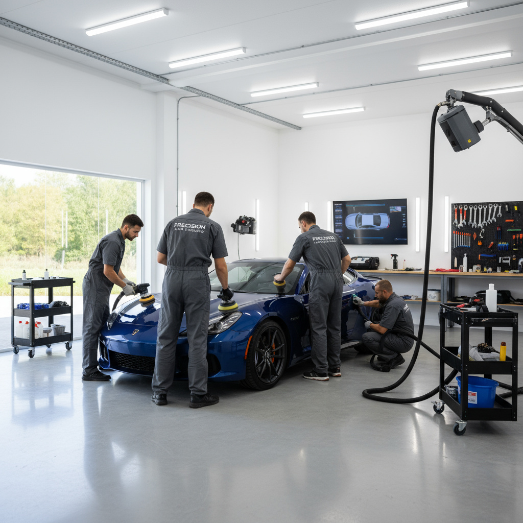 Detailing-Team bei der Arbeit